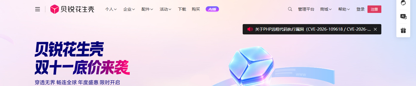 贝锐花生壳内网穿透|域名解析 网站首页截图